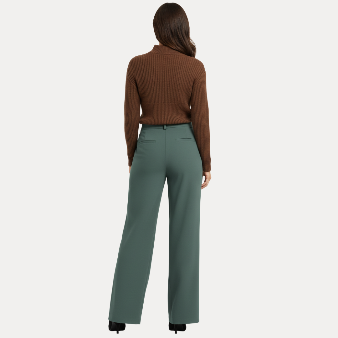 Elena | Pantaloni a Gamba Larga Sartoriali