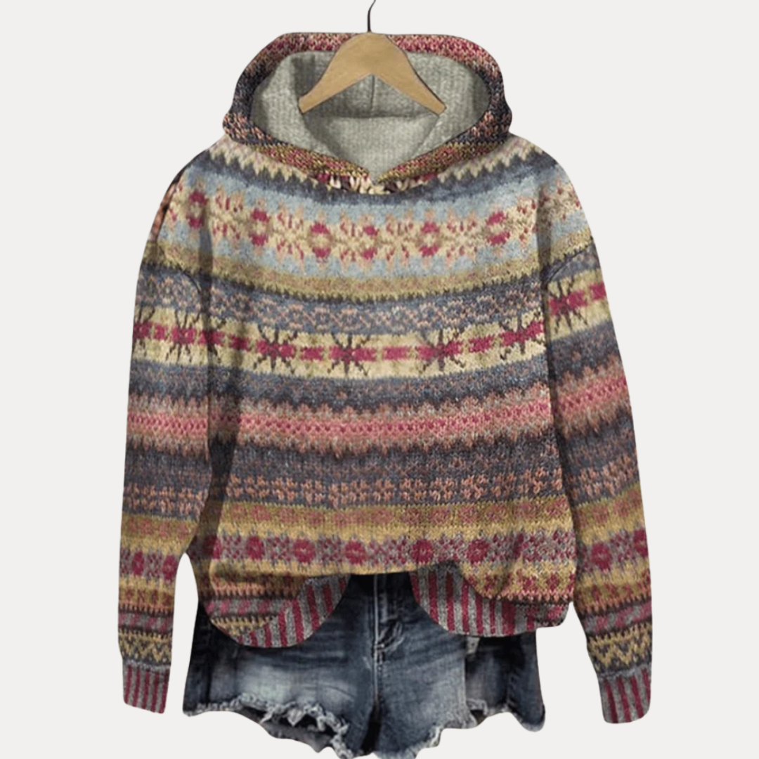 Giada | Maglione Jacquard con Cappuccio