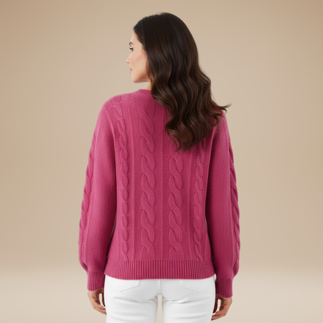 Chiara | Maglione Donna Girocollo a Treccia