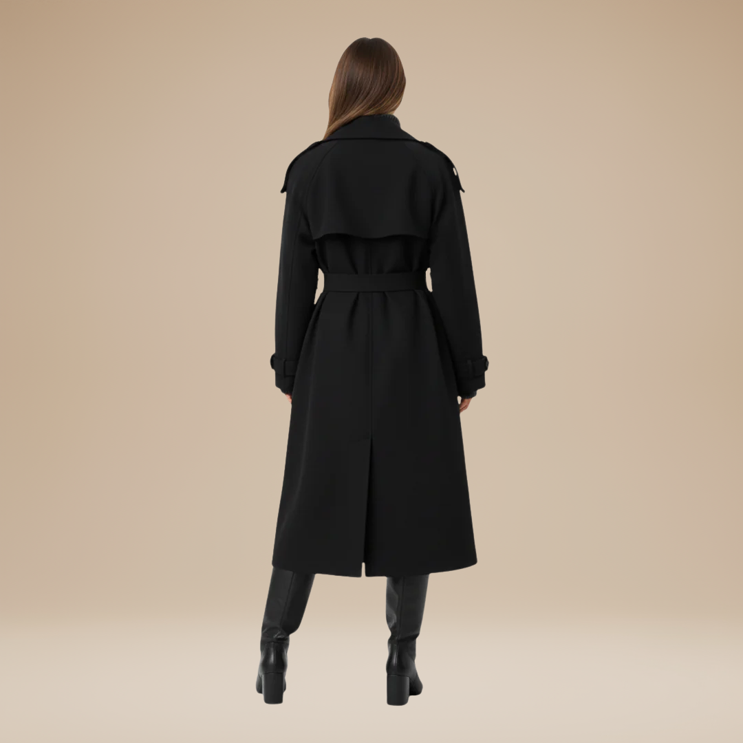 Renata | Trench Lungo Donna con Cintura Elegante