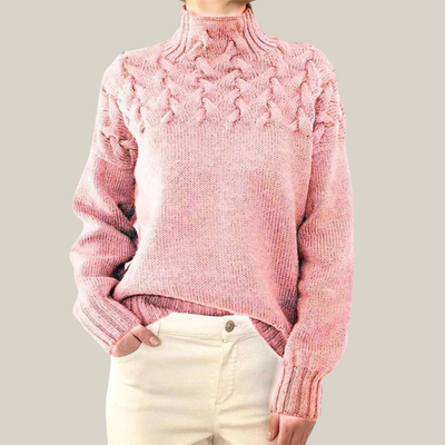 Luciana | Maglione Dolcevita Intrecciato