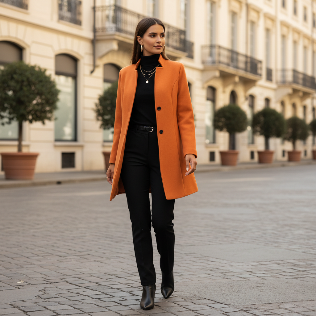 Cappotto Donna Strutturato con Bottoni
