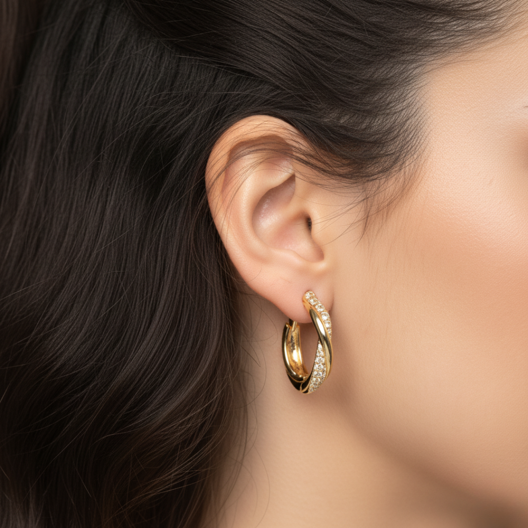 Elvira | Orecchini Donna a Cerchio Eleganti e Luminosi
