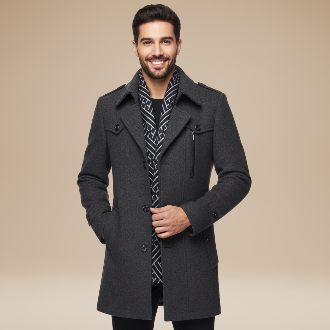 Cesare | Cappotto Uomo Elegante a Doppio Petto