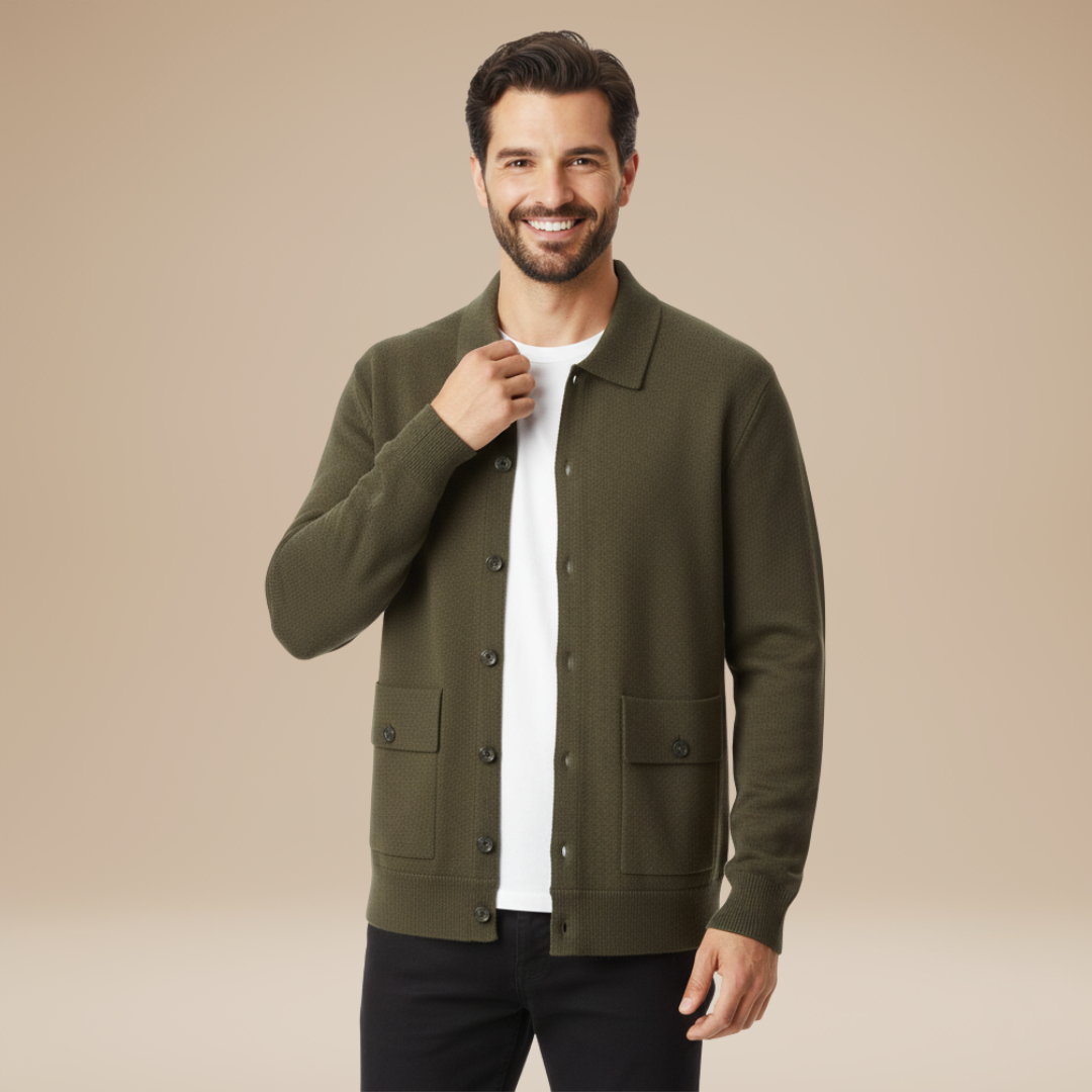 Lanfranco | Cardigan Uomo con Collo e Bottoni