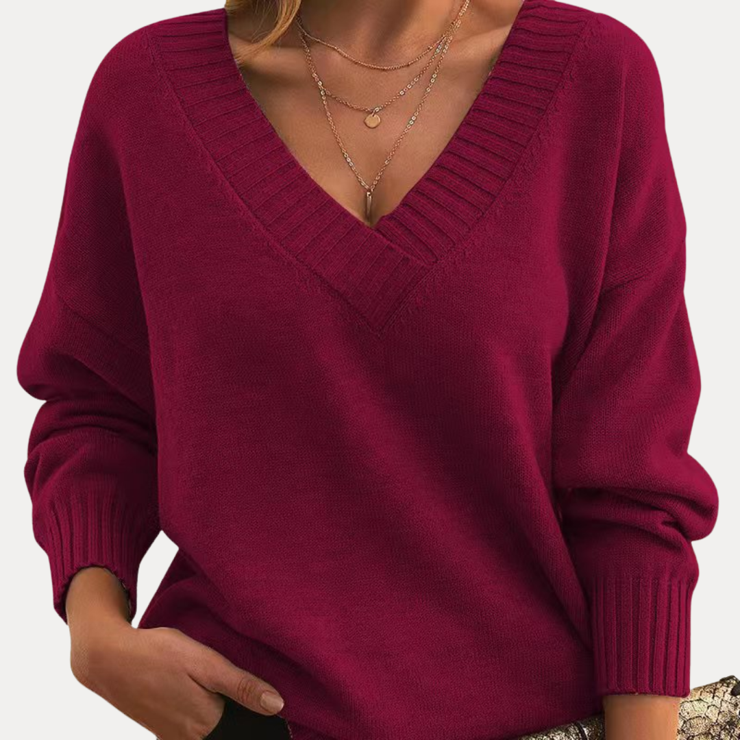 Sibilla | Maglione con Scollo a V Profondo