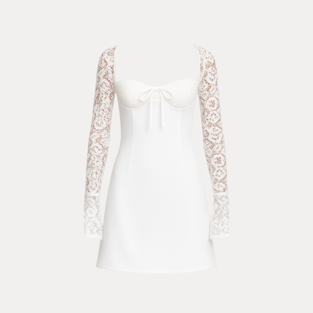 Rosalinda | Abito Corto con Pizzo e Corsetto