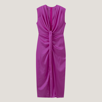 Viviana | Abito Midi Drappeggiato