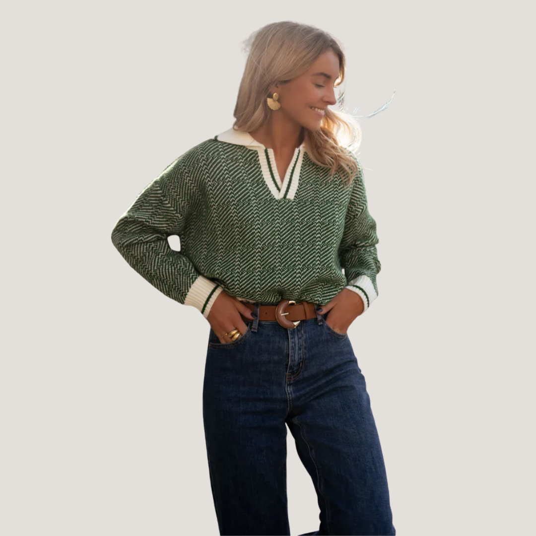 Giulietta | Maglione a Costine in Stile Tennis