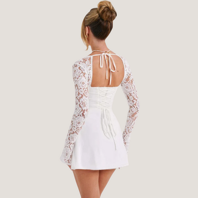 Rosalinda | Abito Corto con Pizzo e Corsetto