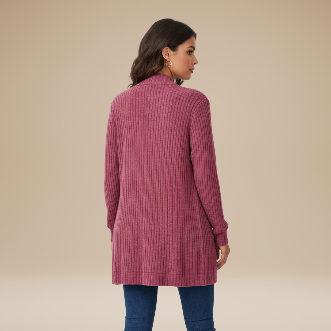Cecilia | Women's Ribbed Cardigan with Pockets