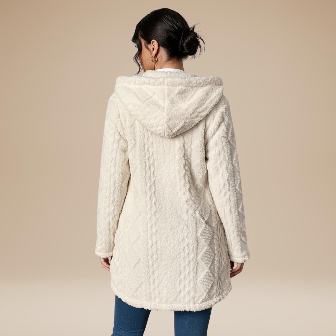 Sofia | Cappotto Donna Lungo Morbido con Cappuccio