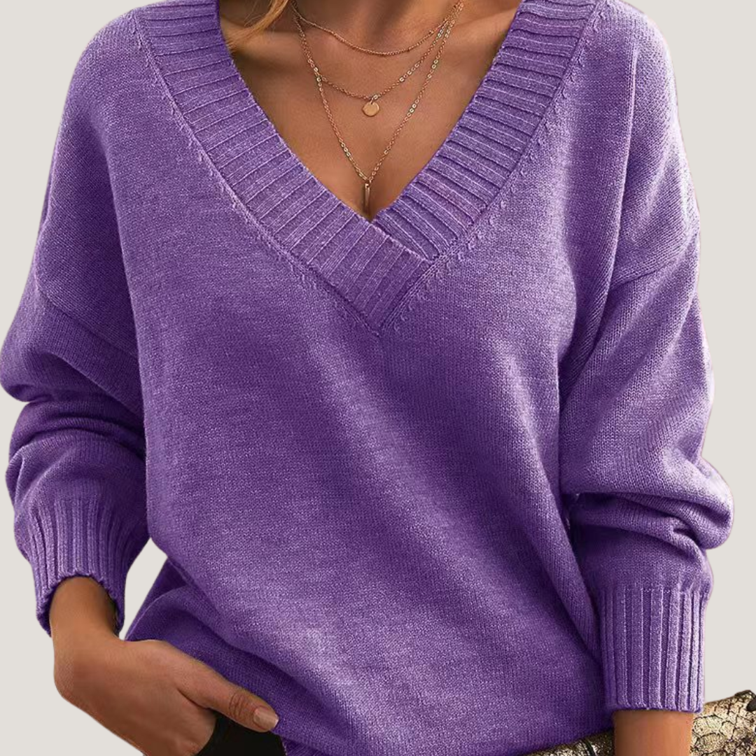 Sibilla | Maglione con Scollo a V Profondo