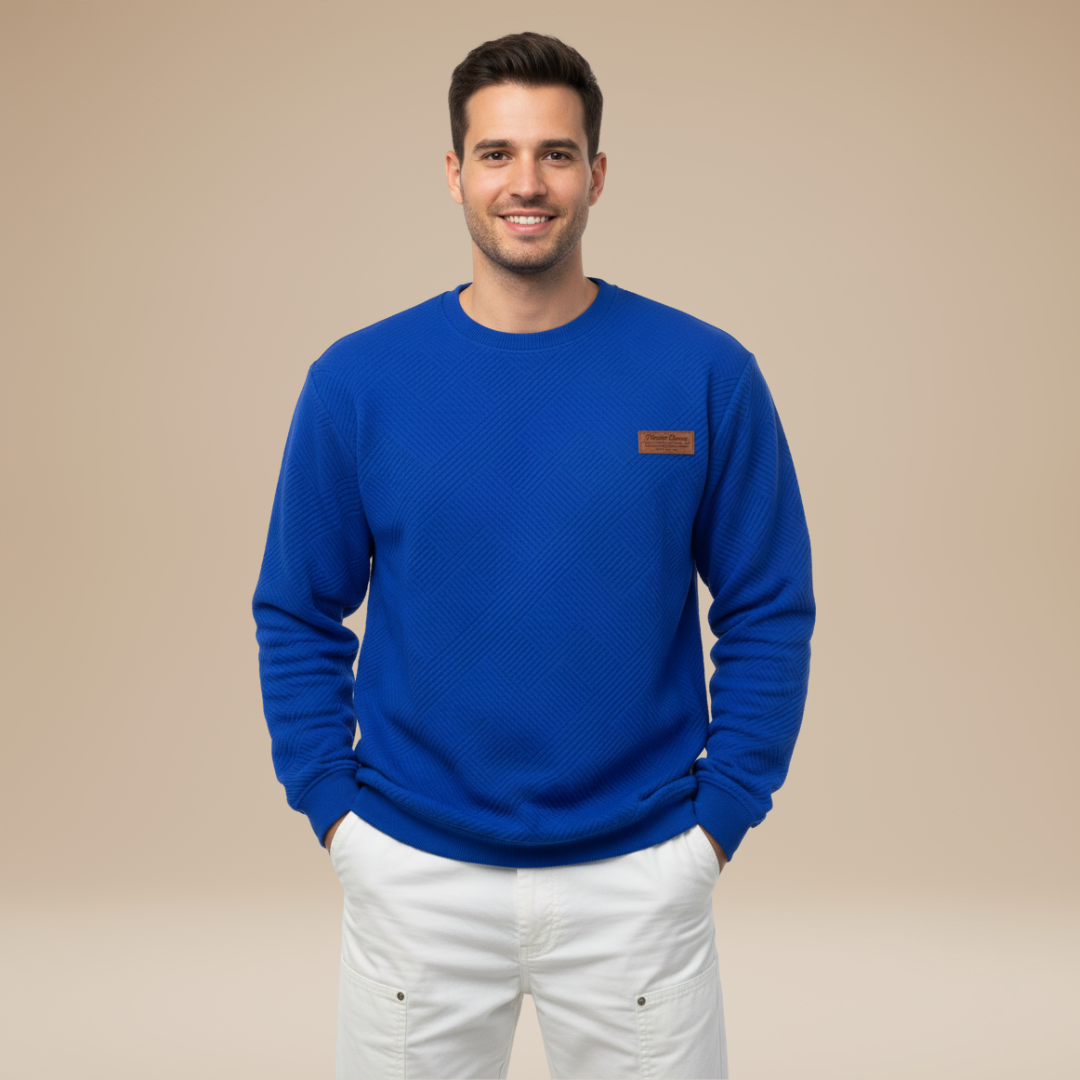 Umberto | Felpa Uomo con Motivo Geometrico Raffinato