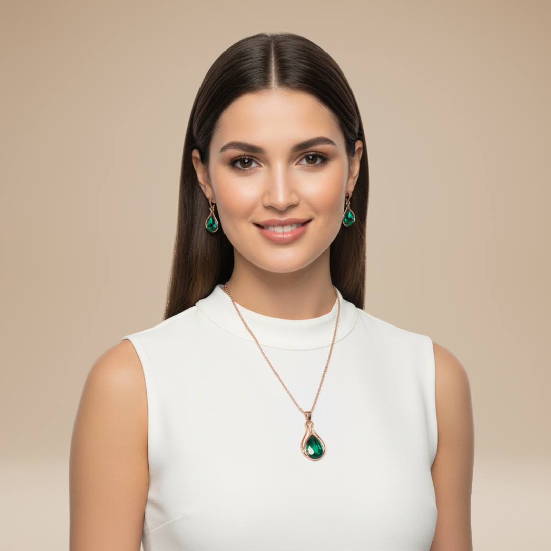 Smeralda | Set Collana e Orecchini Donna Elegante e Prezioso