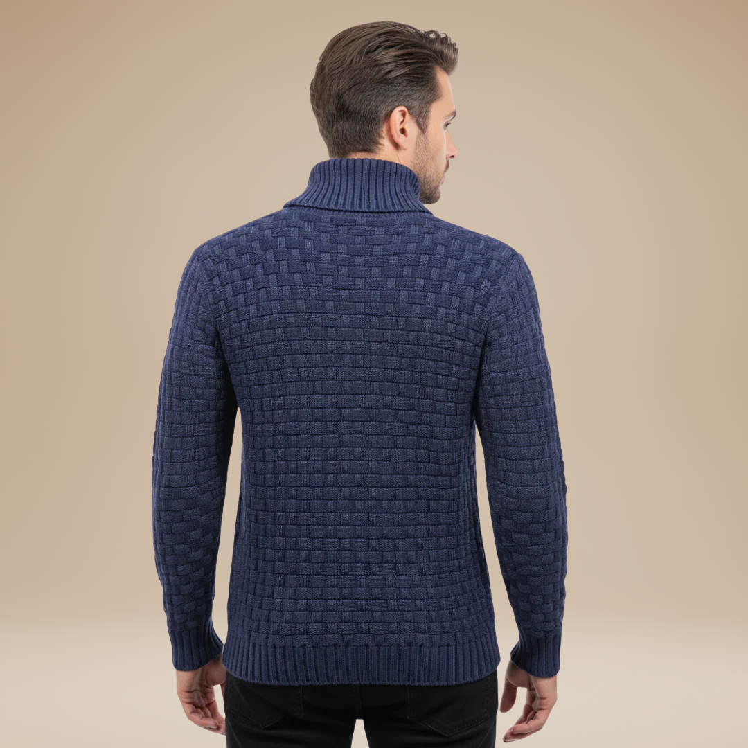Federico | Shawl Collar Sweater with Buttons