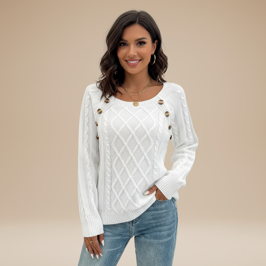 Angelina | Maglione a Treccia Donna Stile Chic Raffinato