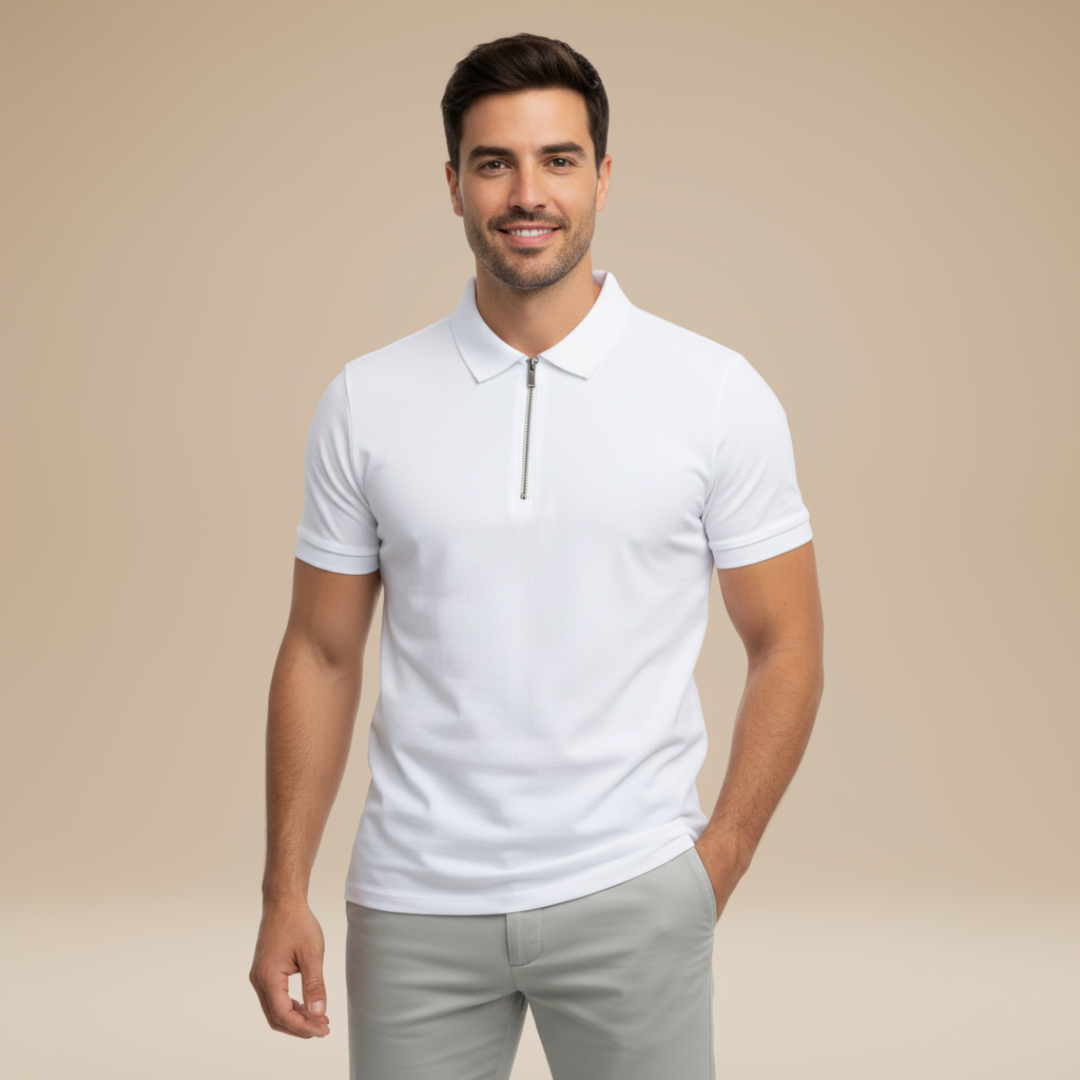 Aero | Polo Uomo con Mezza Zip Elegante