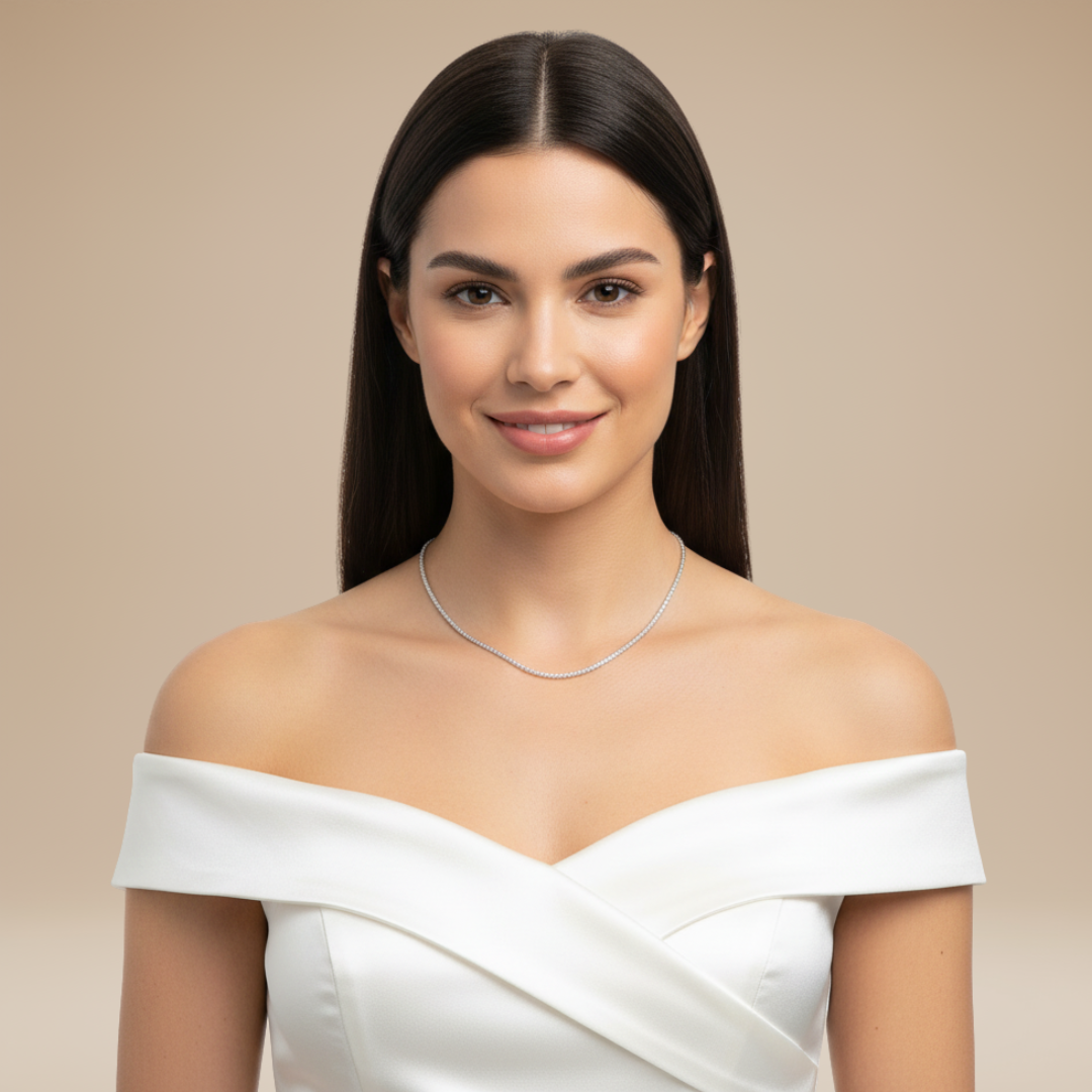 Luce | Collana Donna Elegante con Linea Sottile e Luminosa