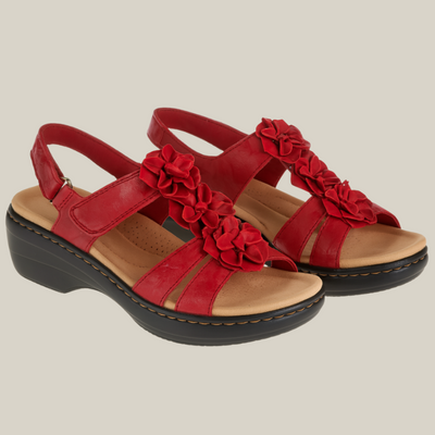 Giorgia | Sandali con Zeppa Floreali