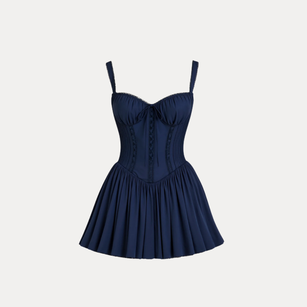 Ludovica | Abito Mini con Corsetto e Pizzo