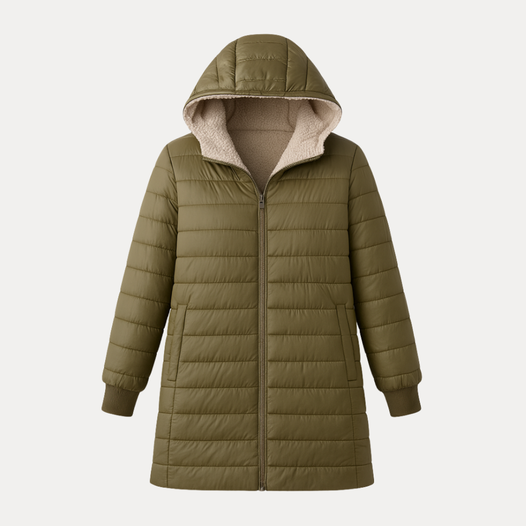 Aurora | Piumino con Cappuccio in Sherpa