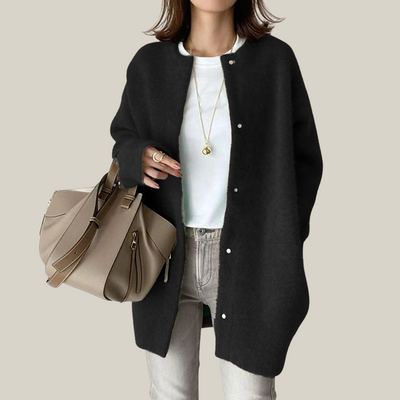 Luciana | Cappotto Lungo in Maglia Spazzolata