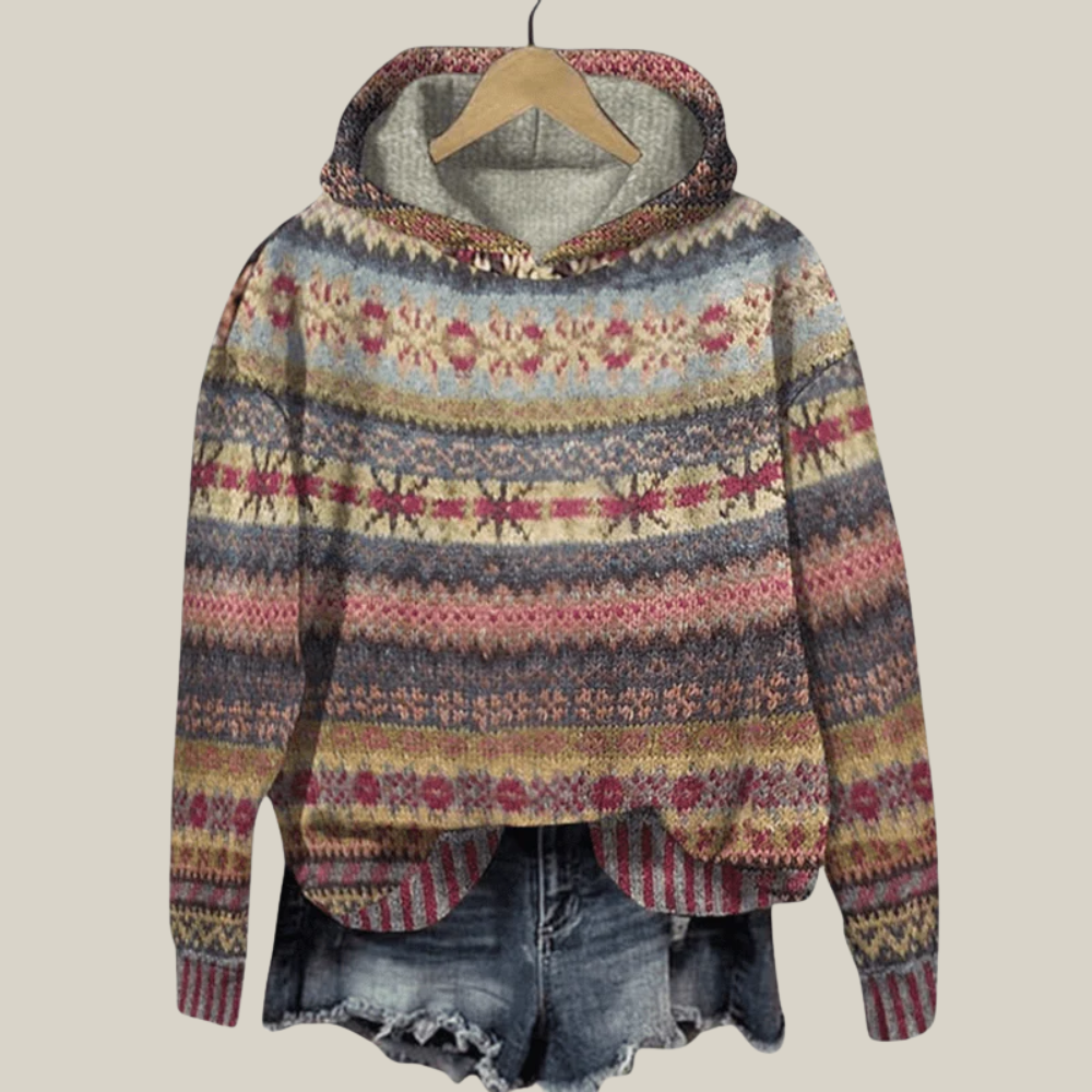 Giada | Maglione Jacquard con Cappuccio