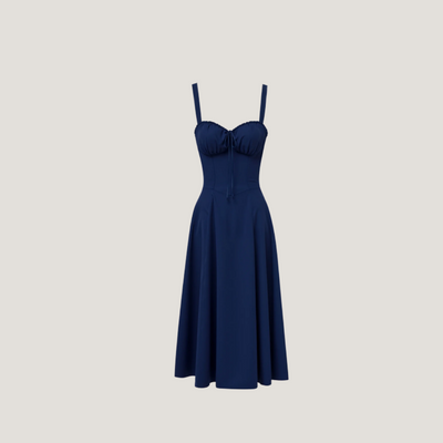 Lorenza | Abito Midi con Corpino Strutturato