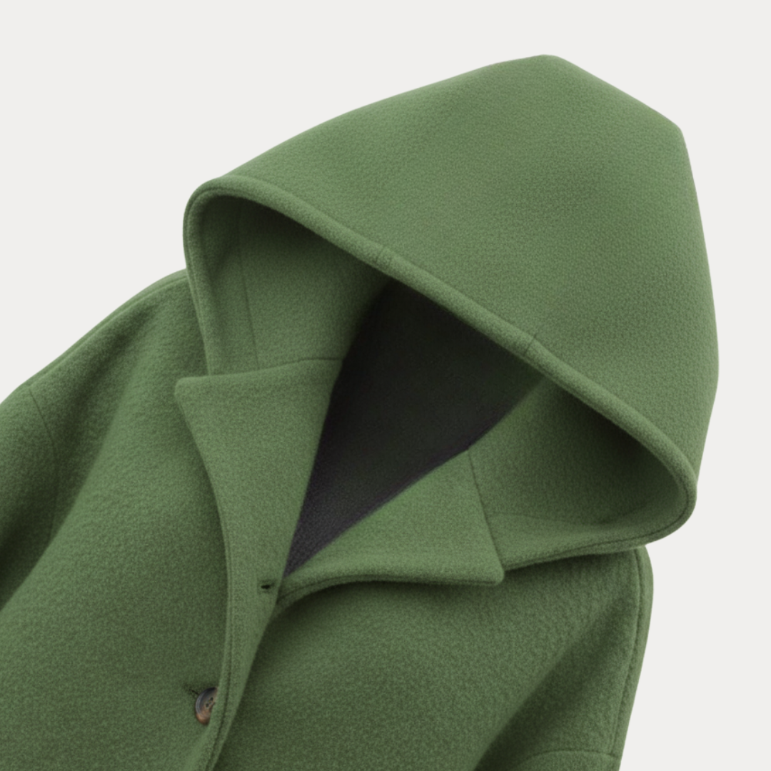 Cappotto Donna con Cappuccio e Linea Rilassata