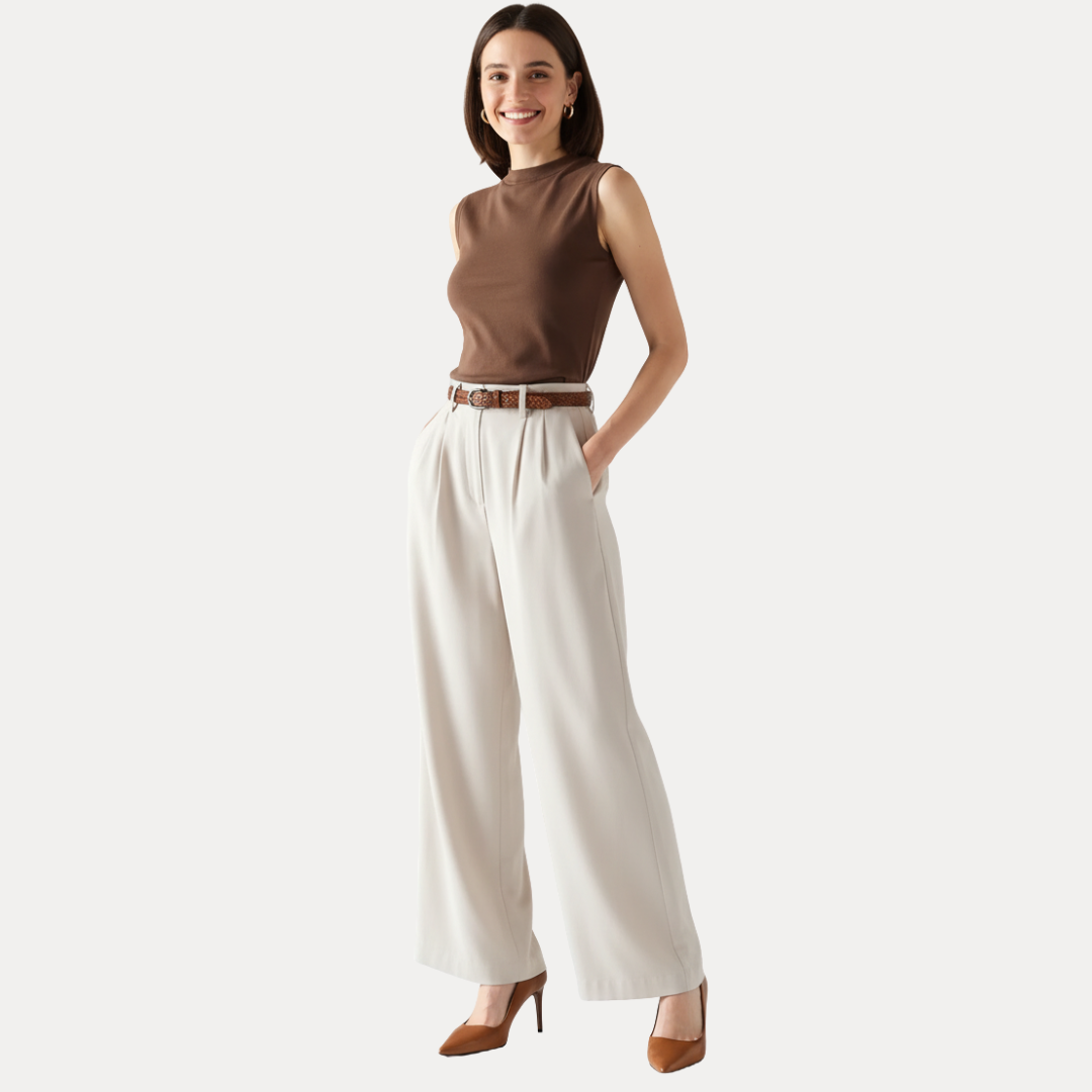 Chiara | Pantaloni a Gamba Larga Sartoriali