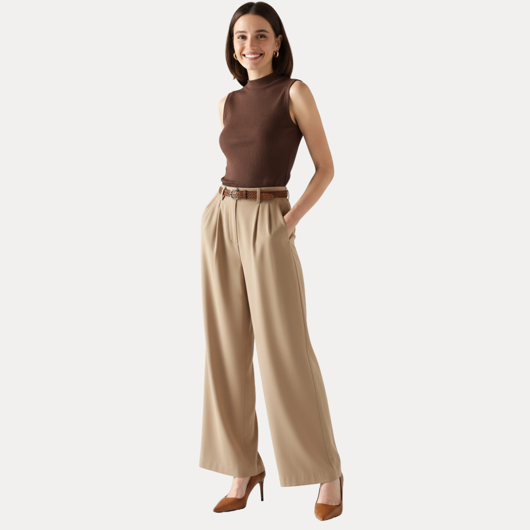 Chiara | Pantaloni a Gamba Larga Sartoriali