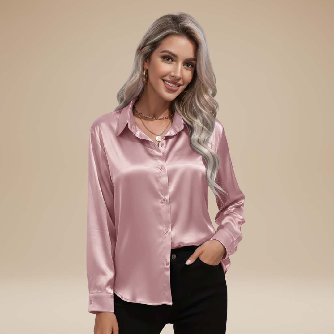 Clara | Camicia Donna Satinata Elegante Stile Chic