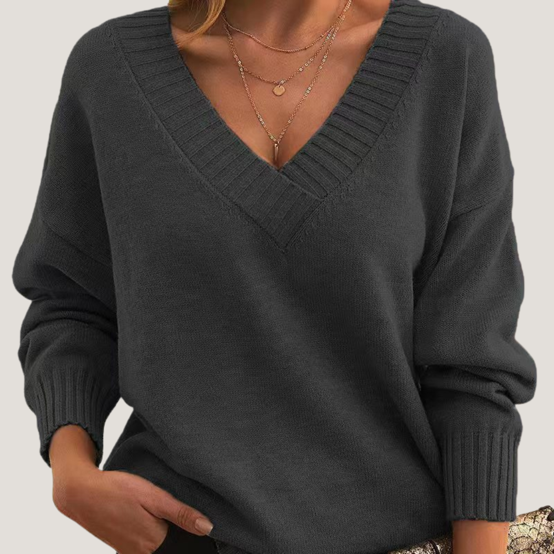 Sibilla | Maglione con Scollo a V Profondo