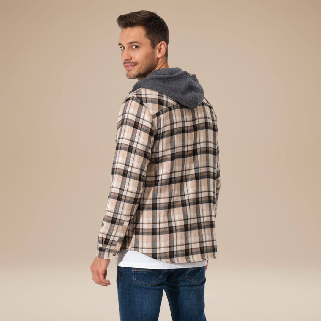 Gualtiero | Camicia Uomo con Cappuccio Integrato Casual