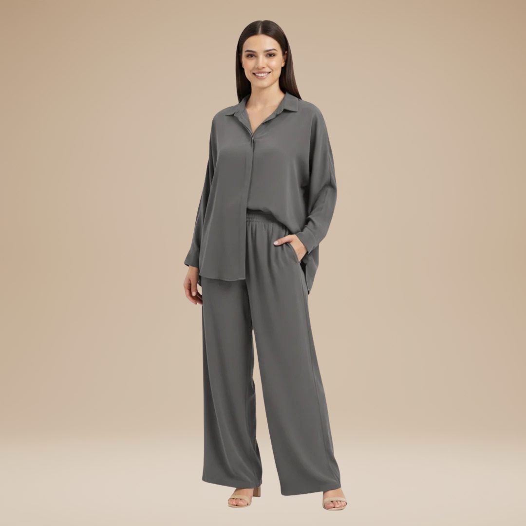 Sibilla | Completo Donna con Camicia e Pantaloni Larghi