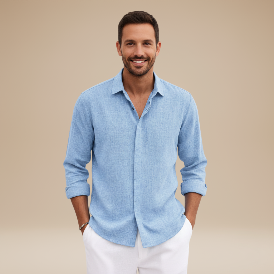Alessio | Men's Linen-Effect Shirt
