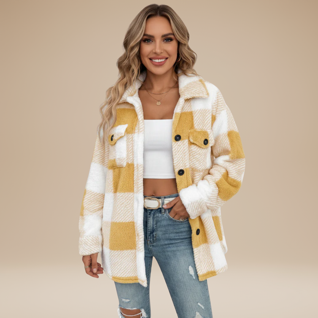 Giada | Giacca Camicia a Quadri Donna Casual Elegante