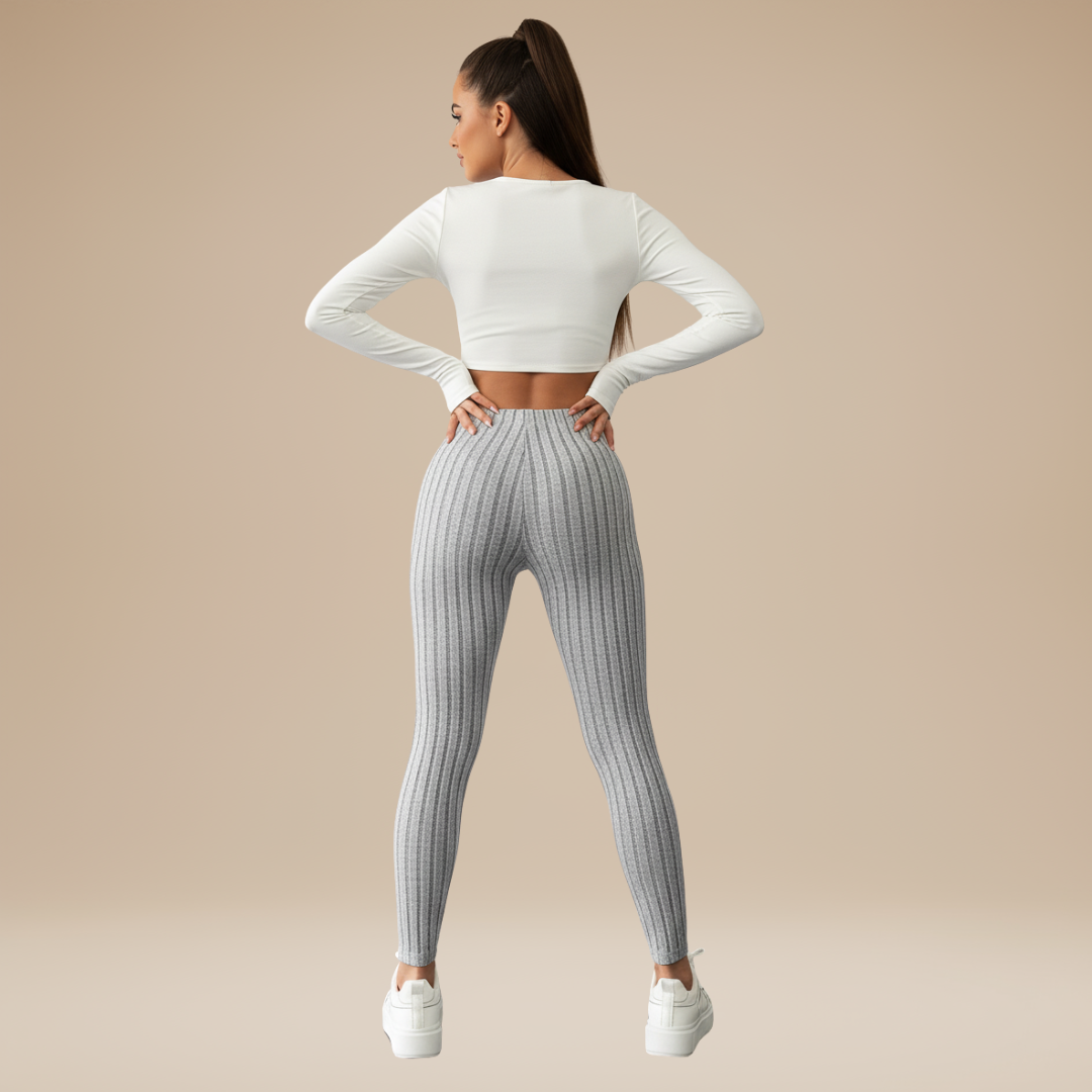 Daniela | Leggings Donna a Costine Morbidi ed Elasticizzati