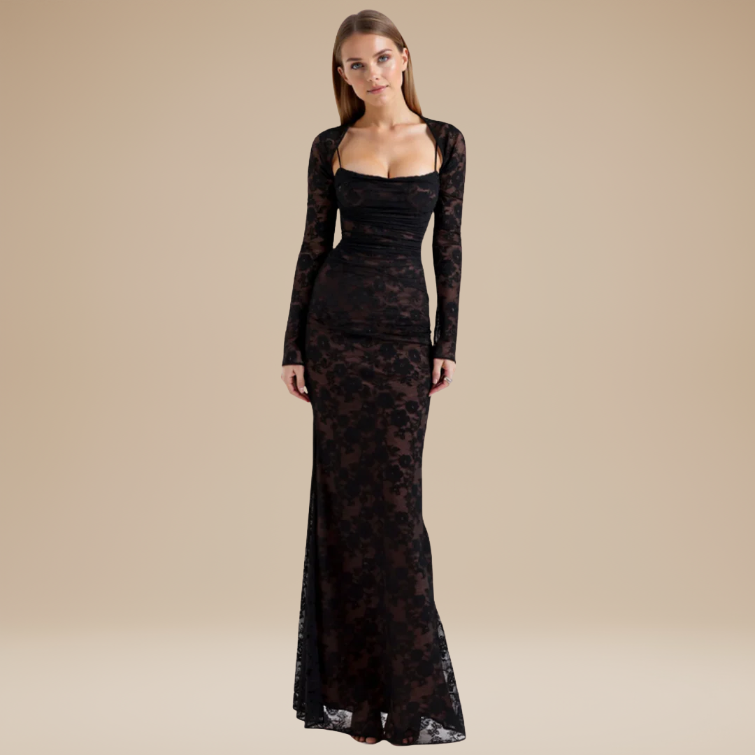 Diletta | Long-Sleeved Lace Dress