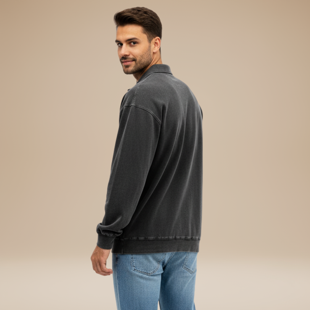 Jacopo | Polo Uomo a Maniche Lunghe dal Design Essenziale