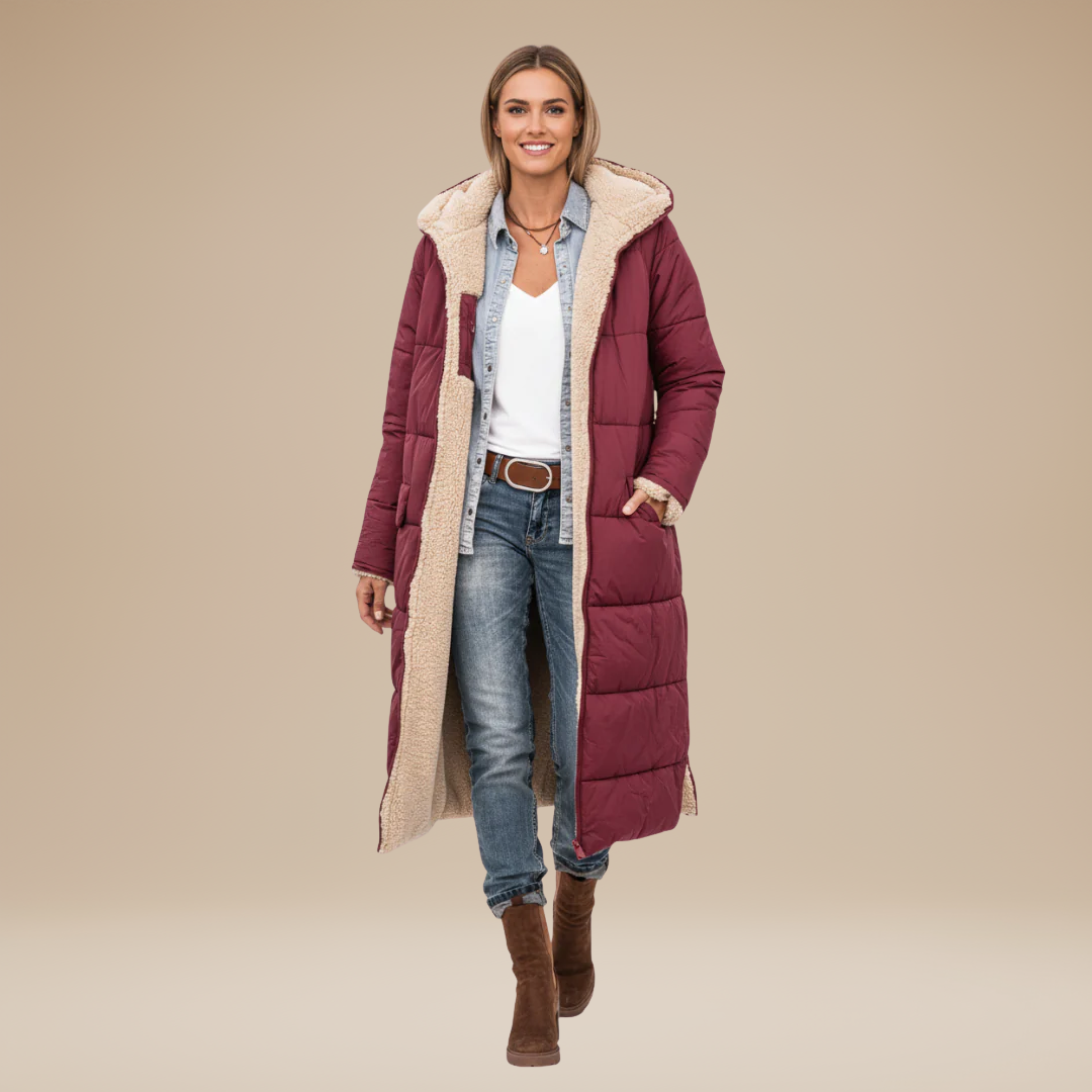 Elena | Cappotto Trapuntato Lungo da Donna