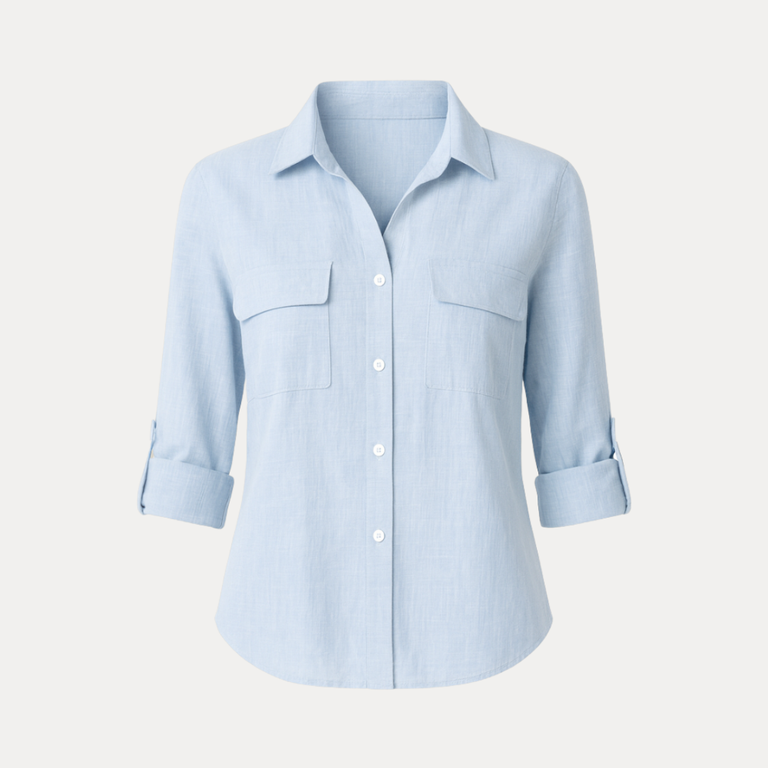 Azzurra | Camicia con Maniche Arrotolabili