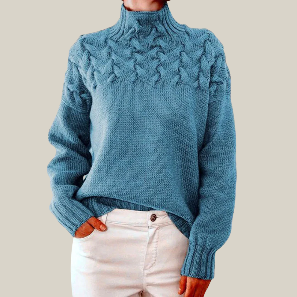 Luciana | Maglione Dolcevita Intrecciato