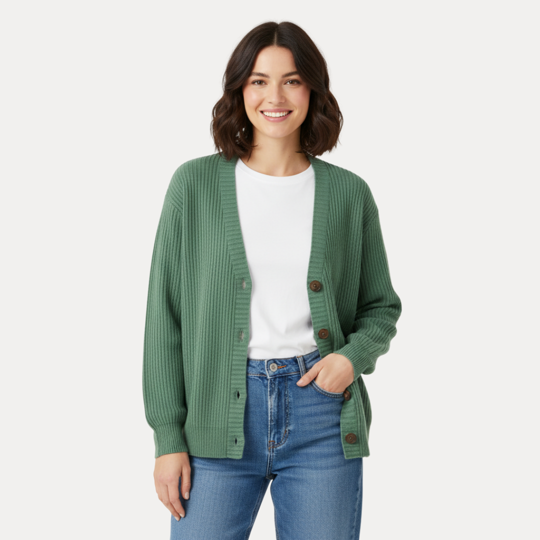 Giulia | Cardigan a Coste con Bottoni