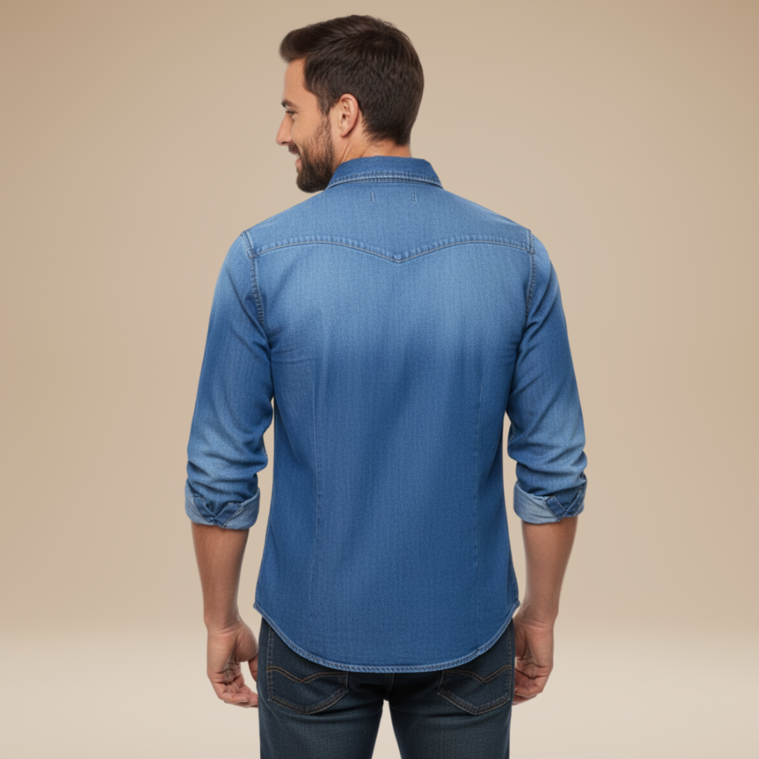 Arden | Camicia Uomo Casual in Denim Leggera