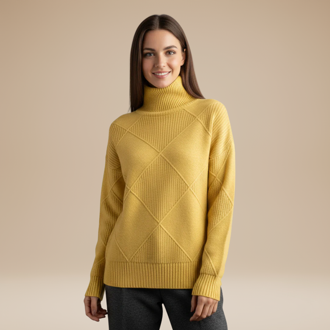 Beatrice | Turtleneck Sweater with Embossment