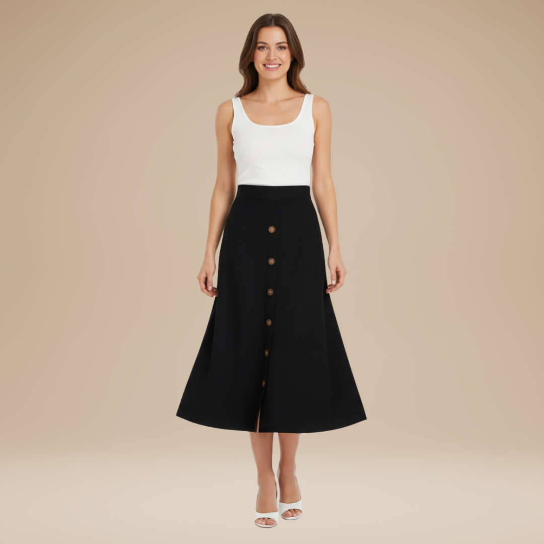 Palma | Gonna Midi con Bottoni