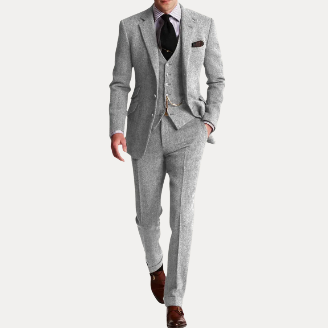 Harrison | Abito classico da uomo in tweed a tre pezzi
