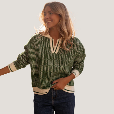 Giulietta | Maglione a Costine in Stile Tennis